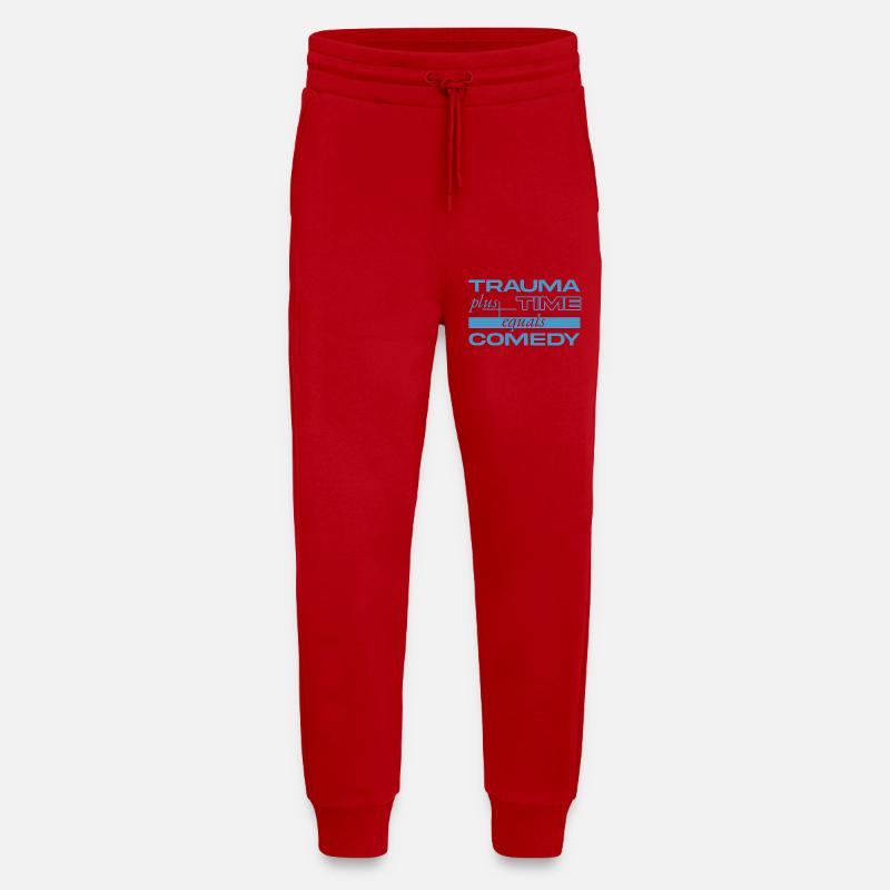 Trauma + Time = Comedy - Jogging Pants - made by SPREAD  - red