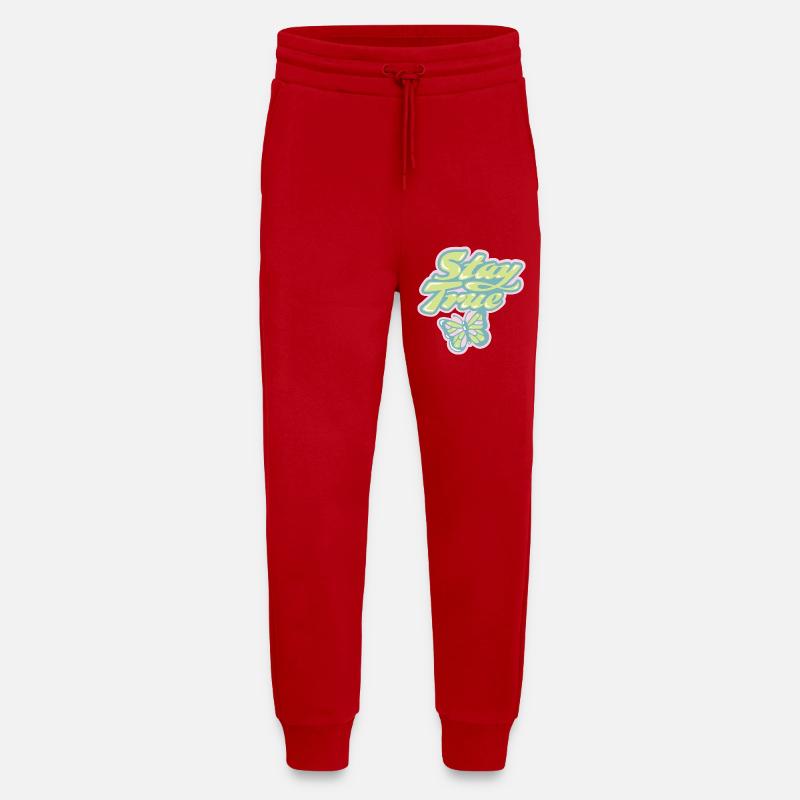 Stay True – Soft Pastel Retro - Jogging Pants - made by SPREAD  - red