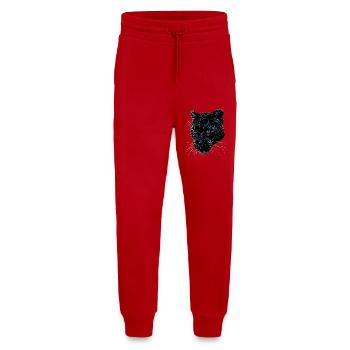 Panther Leopard Big Cat Cute Big Cat Panter - Jogging Pants - made by SPREAD  - red - Front