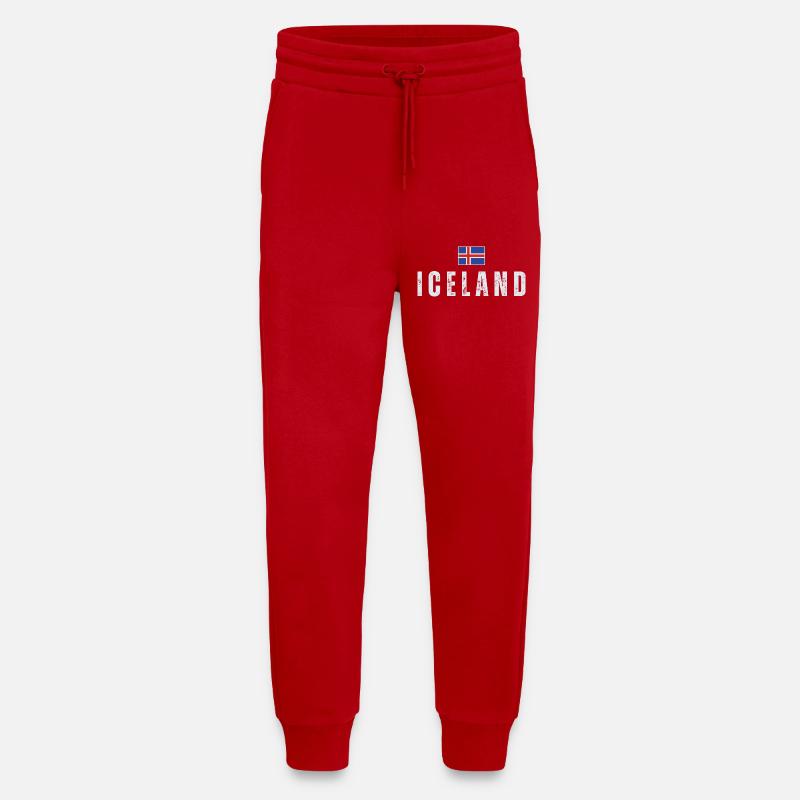 Icelandic Pride, Isländische Flagge - Jogginghose - made by SPREAD - Rot