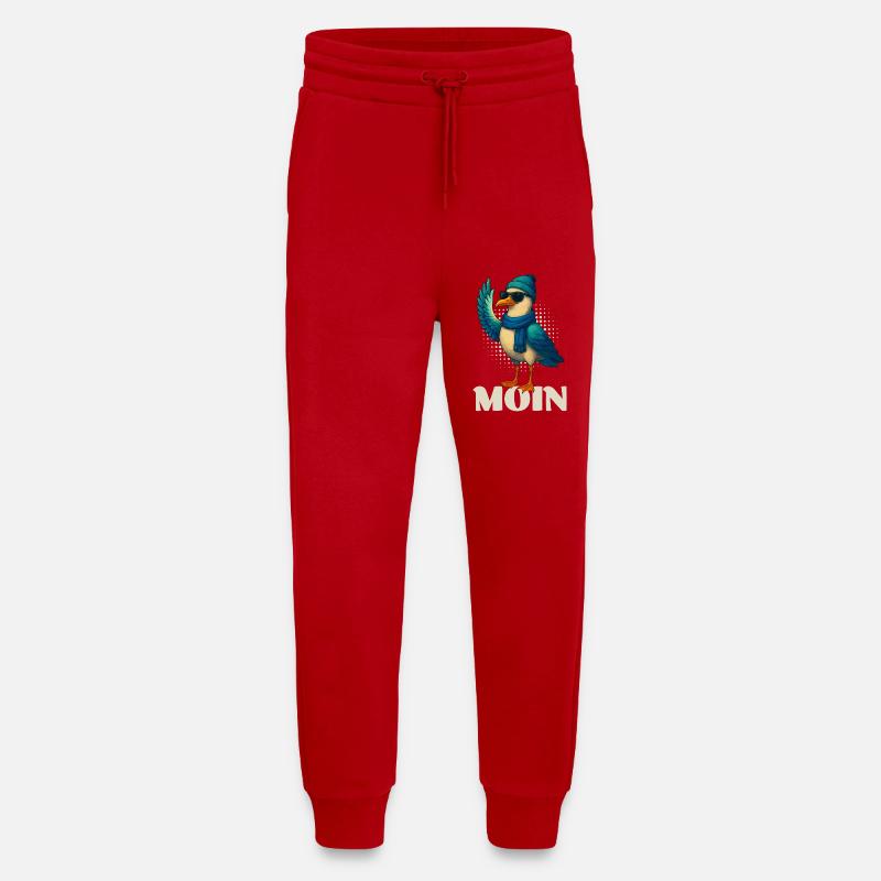 Coole Möwe - Moin - Jogginghose - made by SPREAD - Rot
