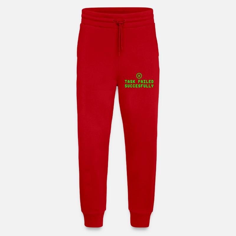 Task Failed Successfully IT Paradoxon - Jogging Pants - made by SPREAD  - red