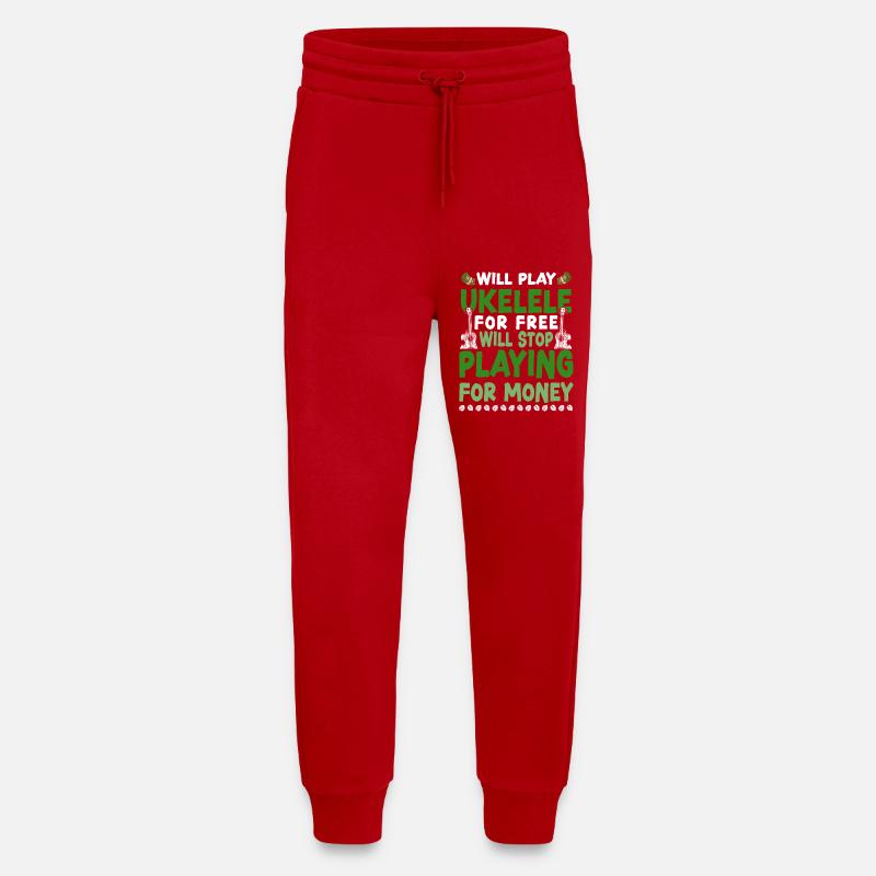 Hawaiian Ukulele Uke Will Play - Jogging Pants - made by SPREAD  - red