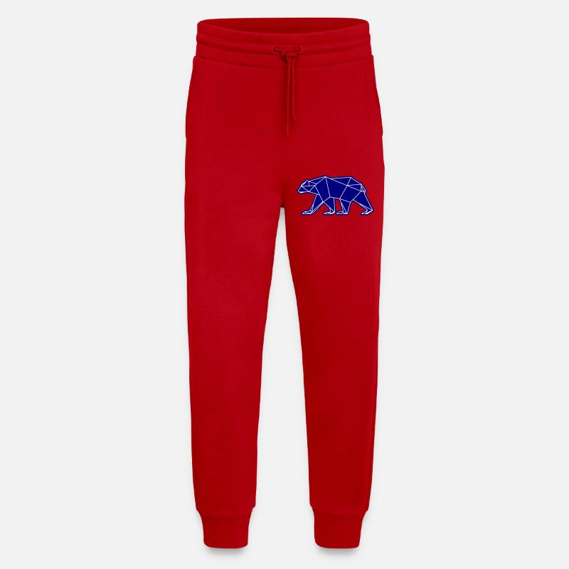 Eisbär Polar Bär Polygon Symbol - Jogginghose - made by SPREAD - Rot