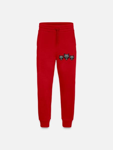 Meute d’équipe de loups - Pantalon de jogging bio décontracté fabriqué en UE - rouge