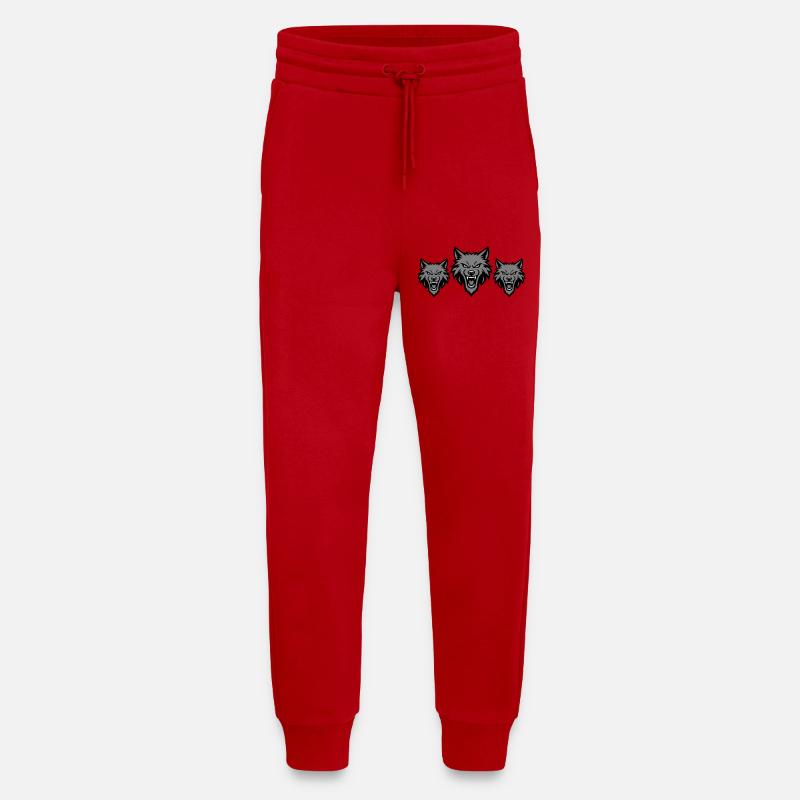 Wolf Team Pack - Jogging Pants - made by SPREAD  - red