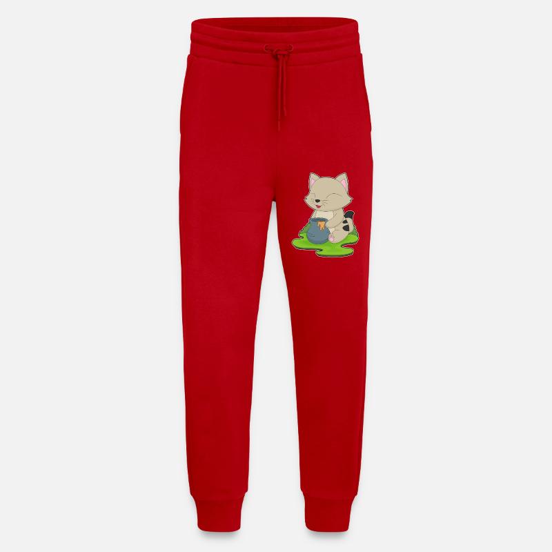 Katze Honig - Jogginghose - made by SPREAD - Rot