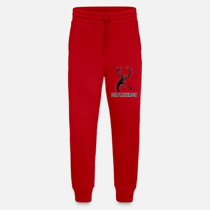 Der Platzhirsch – Powerful Hirsch Design - Jogging Pants - made by SPREAD - red