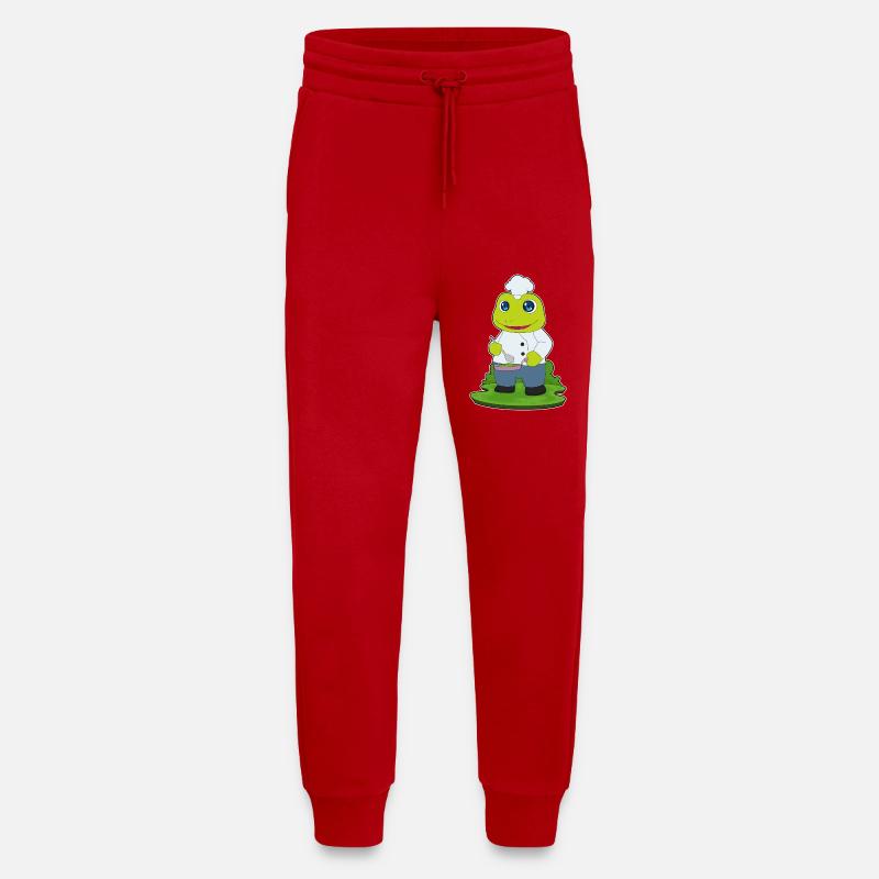 Frog Cook Pan Cooking - Jogging Pants - made by SPREAD  - red