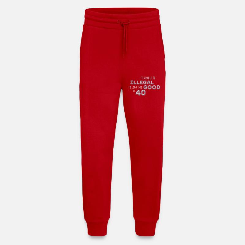 Illegal appearance with 40 neon - Jogging Pants - made by SPREAD  - red