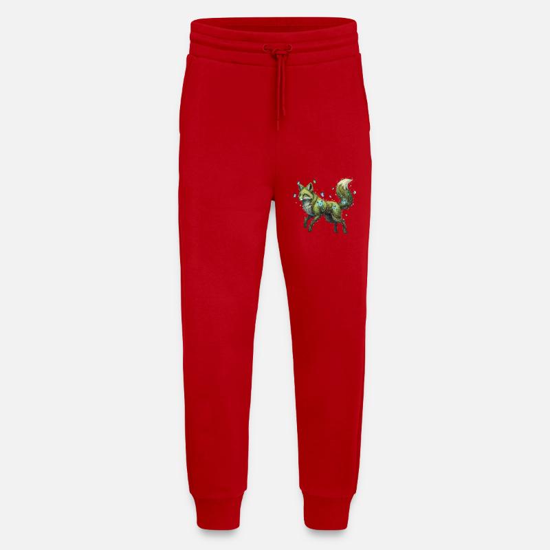 Green Fox Magic Butterfly - Jogging Pants - made by SPREAD  - red