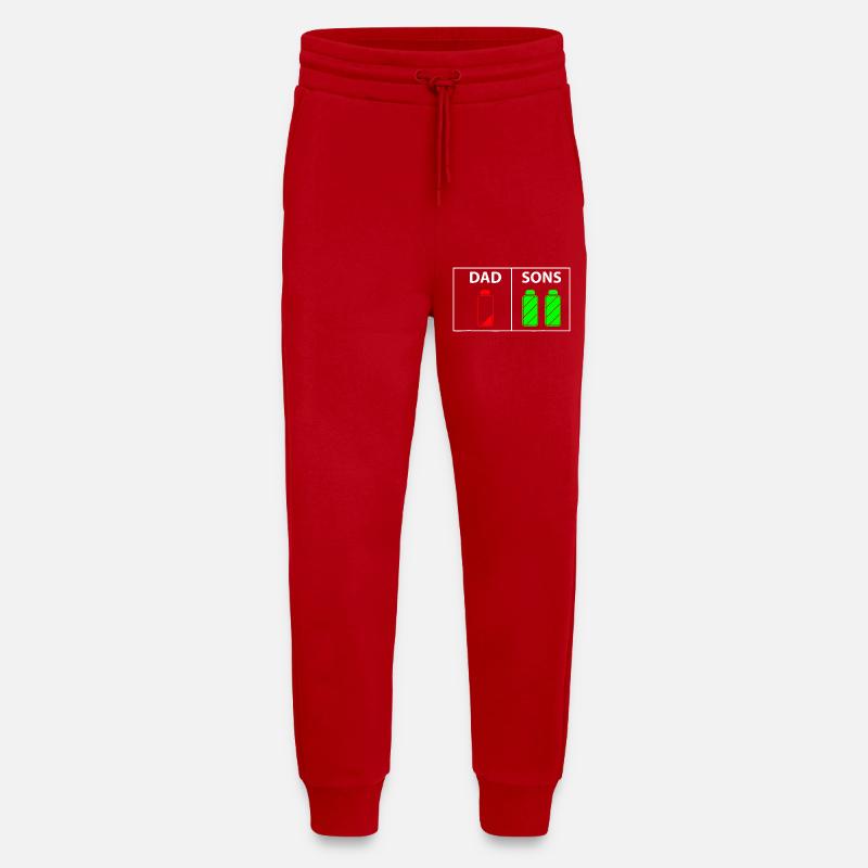 Dad vs Sons Neon Bottles - Jogging Pants - made by SPREAD  - red