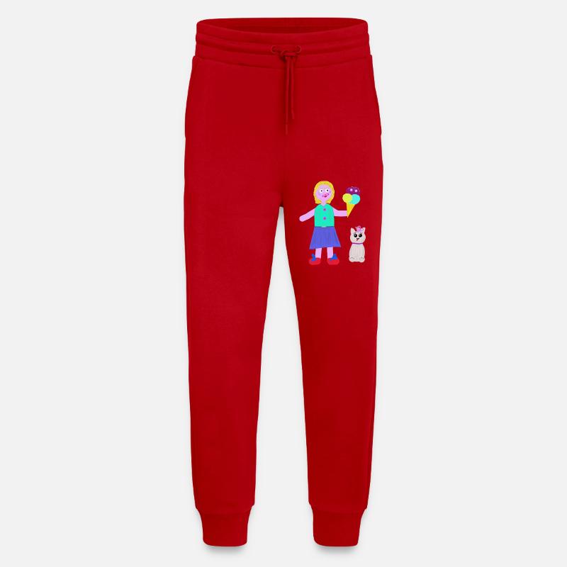 Eiscreme-Mädchen Eiscreme Eiswaffel Eis - Jogging Pants - made by SPREAD  - red