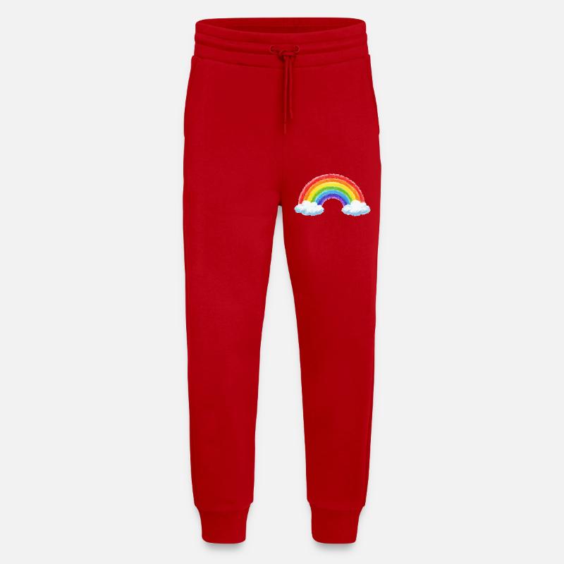Rainbow over clouds - Jogging Pants - made by SPREAD  - red