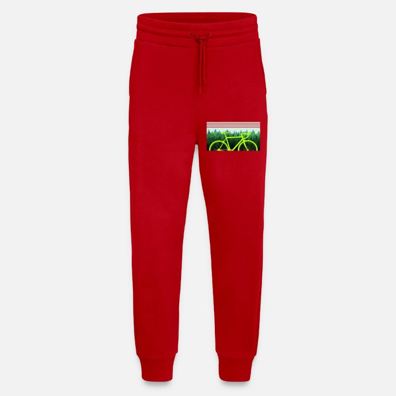 Bicycle Forest Nature Tree - Jogging Pants - made by SPREAD  - red