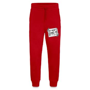Idk What's Going On But It's A Lot Overwhelmed - Jogging Pants - made by SPREAD  - red - Front