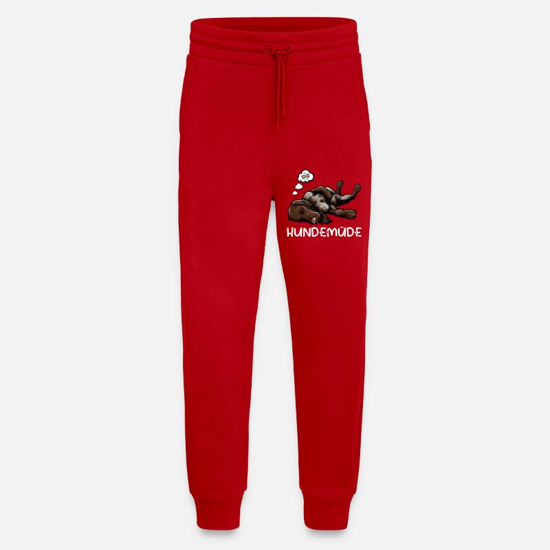 Hundemüde Deutsch Drahthaar drahthaar hunde - Jogginghose - made by SPREAD - Rot
