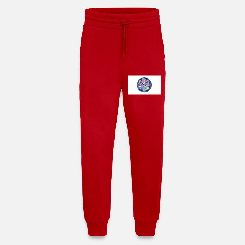 Retro Neon Wings and Beach - Jogging Pants - made by SPREAD  - red