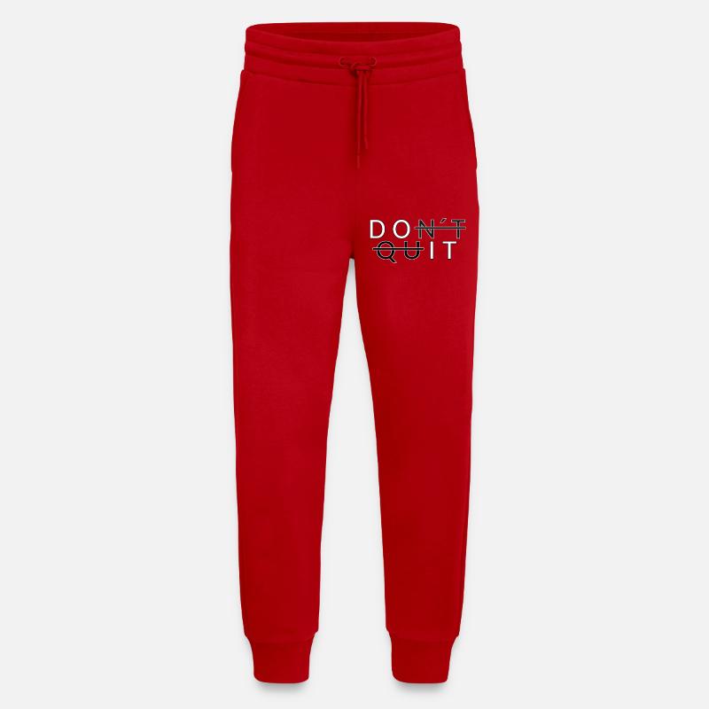 N’arrête pas _Do - Pantalon de jogging bio décontracté fabriqué en UE - rouge
