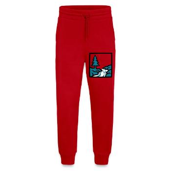 River Forest Nature Logo - Jogging Pants - made by SPREAD  - red - Front