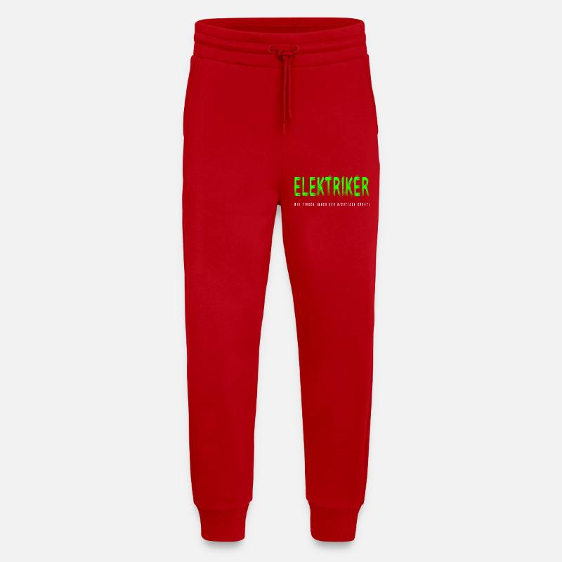 Elektriker Handwerker Design - Jogginghose - made by SPREAD - Rot