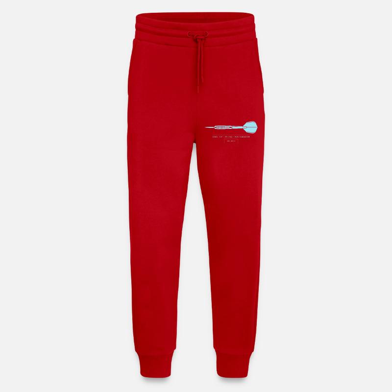Plan technique d’illustration de fléchettes Fléchette - Pantalon de jogging bio décontracté fabriqué en UE - rouge