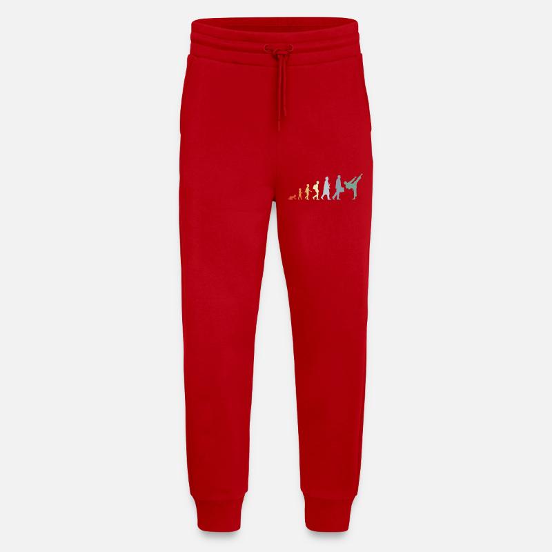 Retro Karateka Evolution - Jogging Pants - made by SPREAD  - red