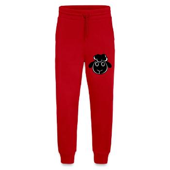 Black Sheep Face Head Small Cute Cute - Jogging Pants - made by SPREAD  - red - Front