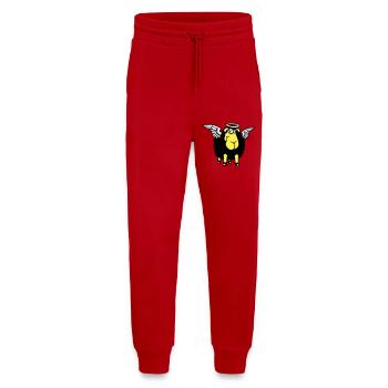 Ange Mouton Ailes Ciel Halo Saint - Pantalon de jogging bio décontracté fabriqué en UE - rouge - Devant