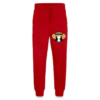 Souris Raggae Jamaica Chapeau Rasta Lure Chill Hat - Pantalon de jogging bio décontracté fabriqué en UE - rouge - Devant