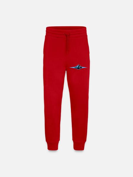 Mountains icon line - Jogging Pants - made by SPREAD - red