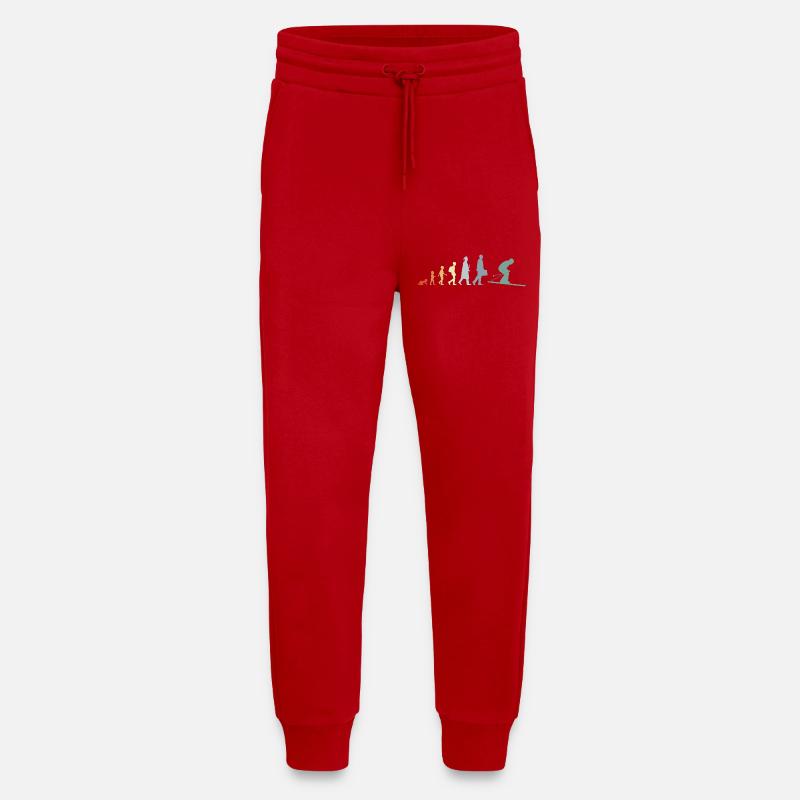 Evolution of skiing - Jogging Pants - made by SPREAD  - red