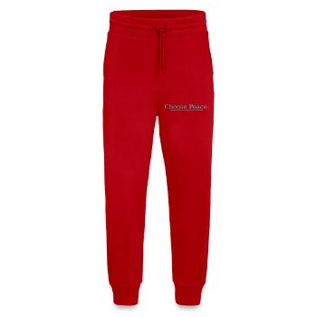 NOUVEAU -- Choose Peace – Design de citation inspirante ! - Pantalon de jogging bio décontracté fabriqué en UE - rouge - Devant