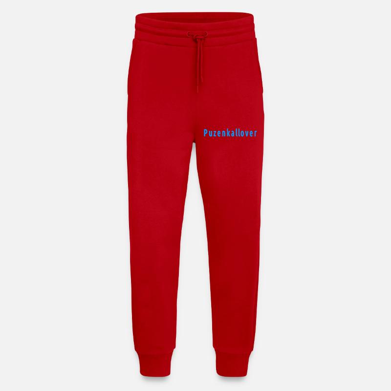 Puzenkallover - Pantalon de jogging bio décontracté fabriqué en UE - rouge