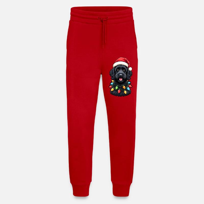 Labradoodle Weihnachts mit Hut - Jogginghose - made by SPREAD - Rot