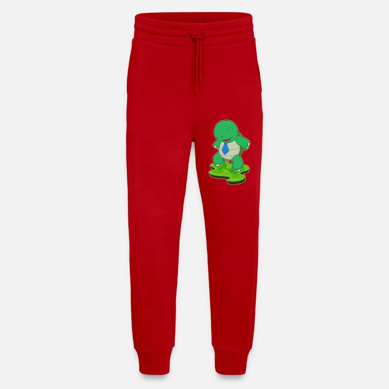 Turtle Necktie - Jogging Pants - made by SPREAD - red