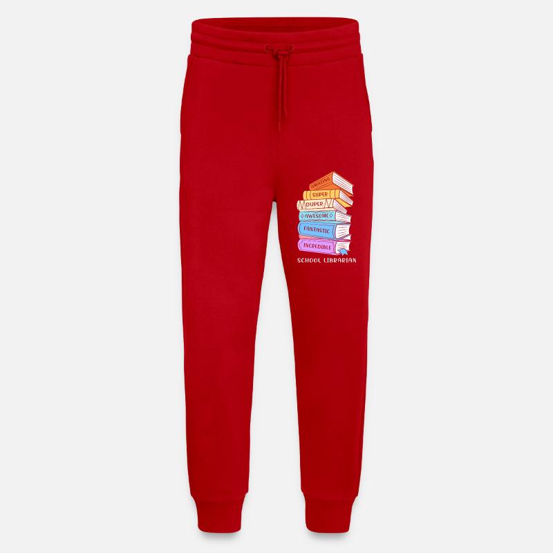 Reading Library Bookworm - Jogging Pants - made by SPREAD  - red