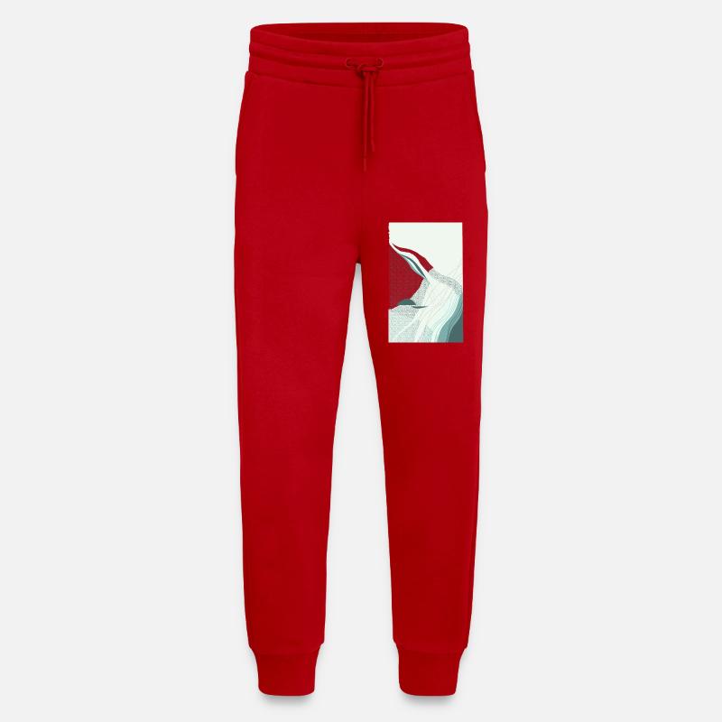 Structures fluides - Pantalon de jogging bio décontracté fabriqué en UE - rouge