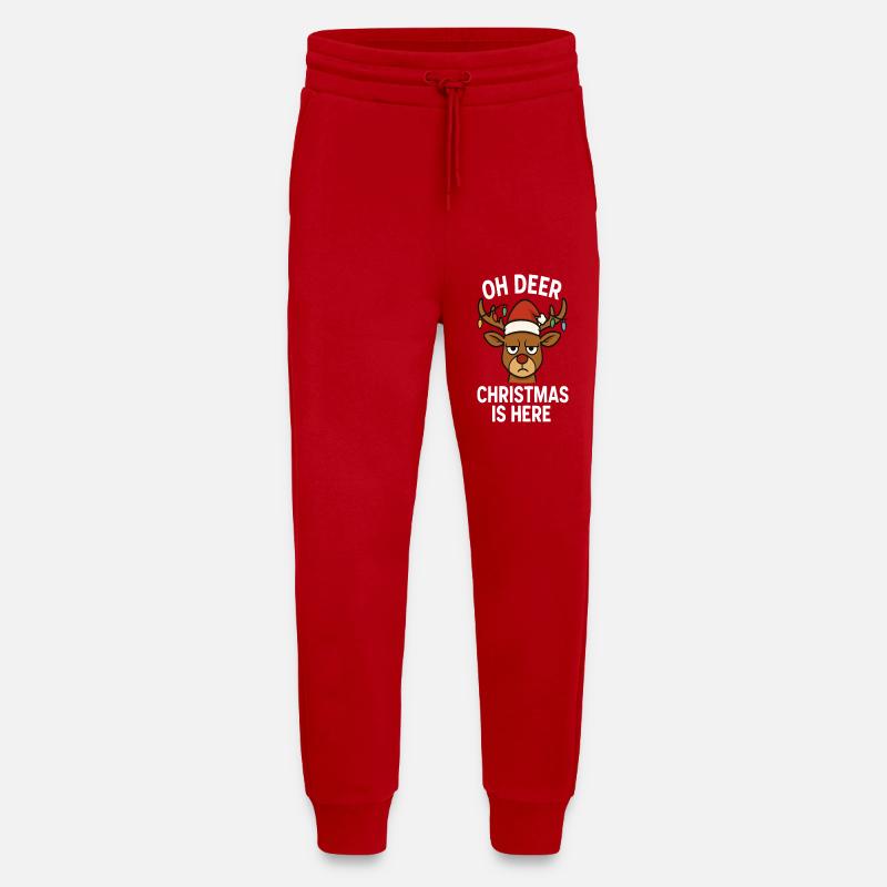 Oh Deer Christmas is here - Jogging Pants - made by SPREAD - red