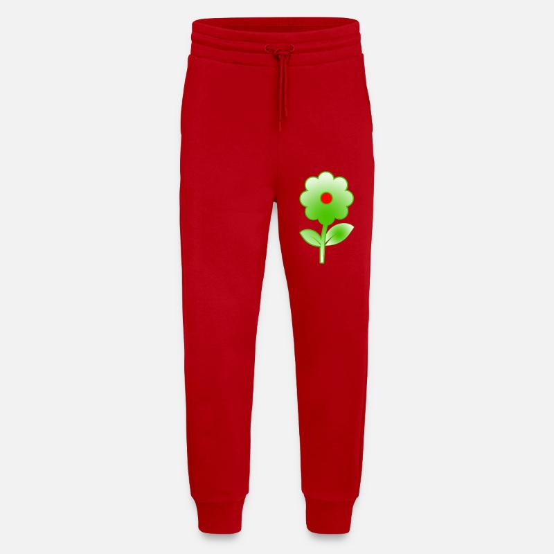 Fleur - Pantalon de jogging bio décontracté fabriqué en UE - rouge
