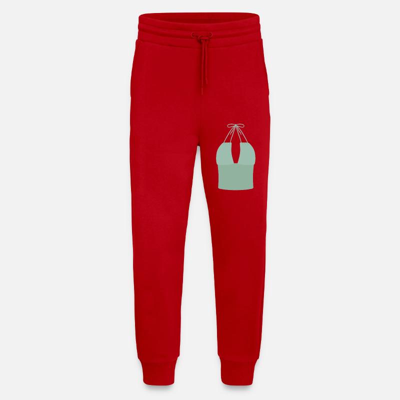 Mint Halter Bikini Top - Jogging Pants - made by SPREAD  - red
