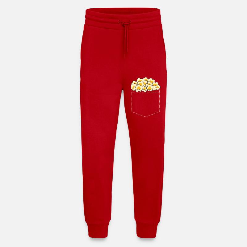 Pop corn - Pantalon de jogging bio décontracté fabriqué en UE - rouge