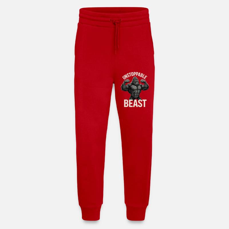 Unstoppable Beast Gorilla - Jogginghose - made by SPREAD - Rot