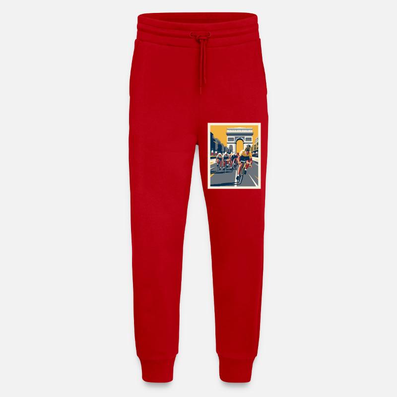 Paris Sprint — Cycling Memory - Jogging Pants - made by SPREAD  - red