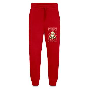 Weihnachtsmann Sarkastischer Humor - Weihnachtsgeschenk - Jogginghose - made by SPREAD - Rot - Vorne