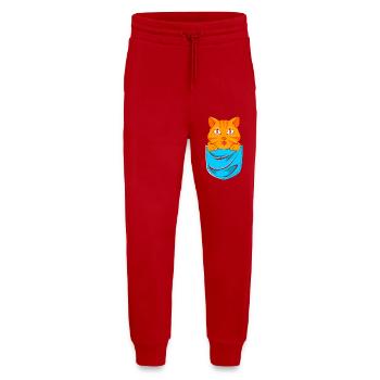 tabby cat - Jogging Pants - made by SPREAD  - red - Front