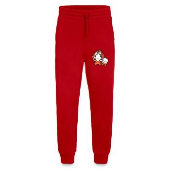 Canard Maman Enfant Dame Femme Femme Jolie Arc - Pantalon de jogging bio décontracté fabriqué en UE - rouge - Devant