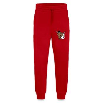 2 Hasen Hochzeit Heiraten Bräutigam Braut Verlobt - Jogginghose - made by SPREAD - Rot - Vorne