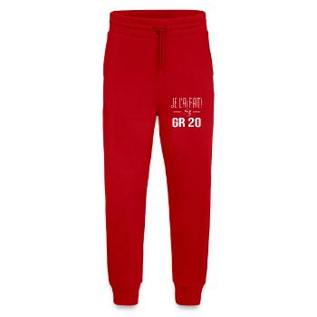 je l'ai fait GR20 Cadeau randonnée GR 20 Corse - Pantalon de jogging bio décontracté fabriqué en UE - rouge - Devant