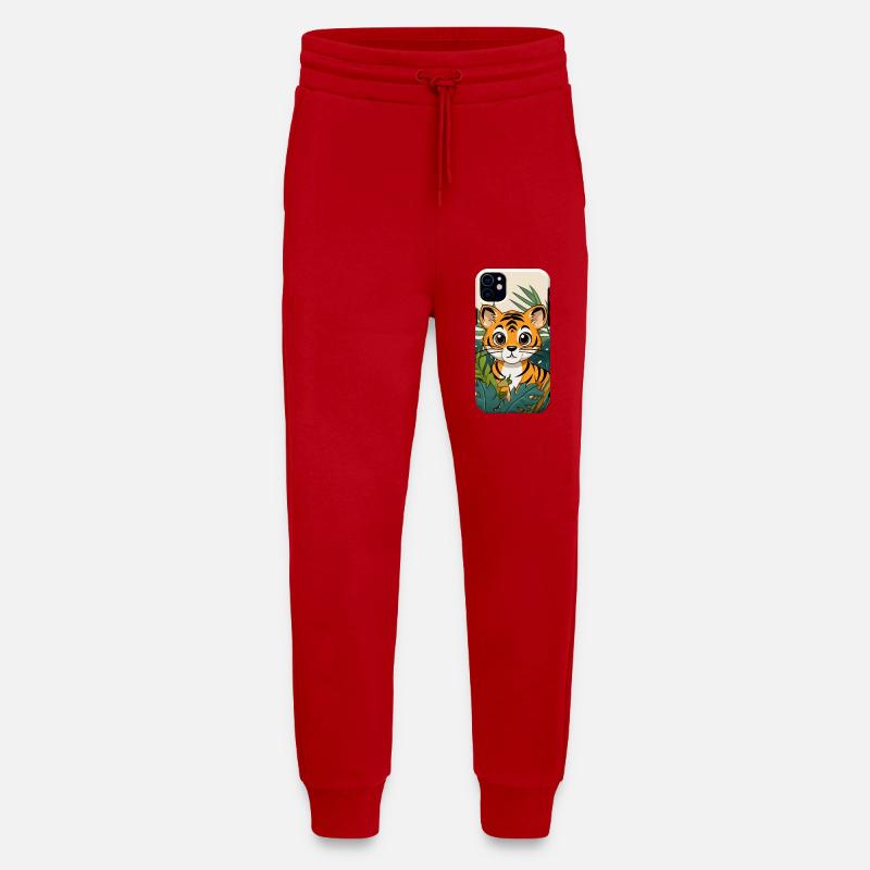 Tiger cub in the jungle - Jogging Pants - made by SPREAD  - red